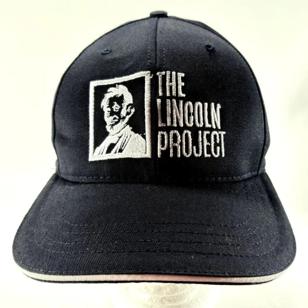 The Lincoln Project Embroidered Logo‎ Black Baseball Cap Hat Adjustable USA